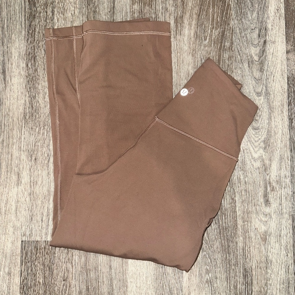 Lululemon Align Wide Leg Super-High-Rise Crop *23" Cacao EUC